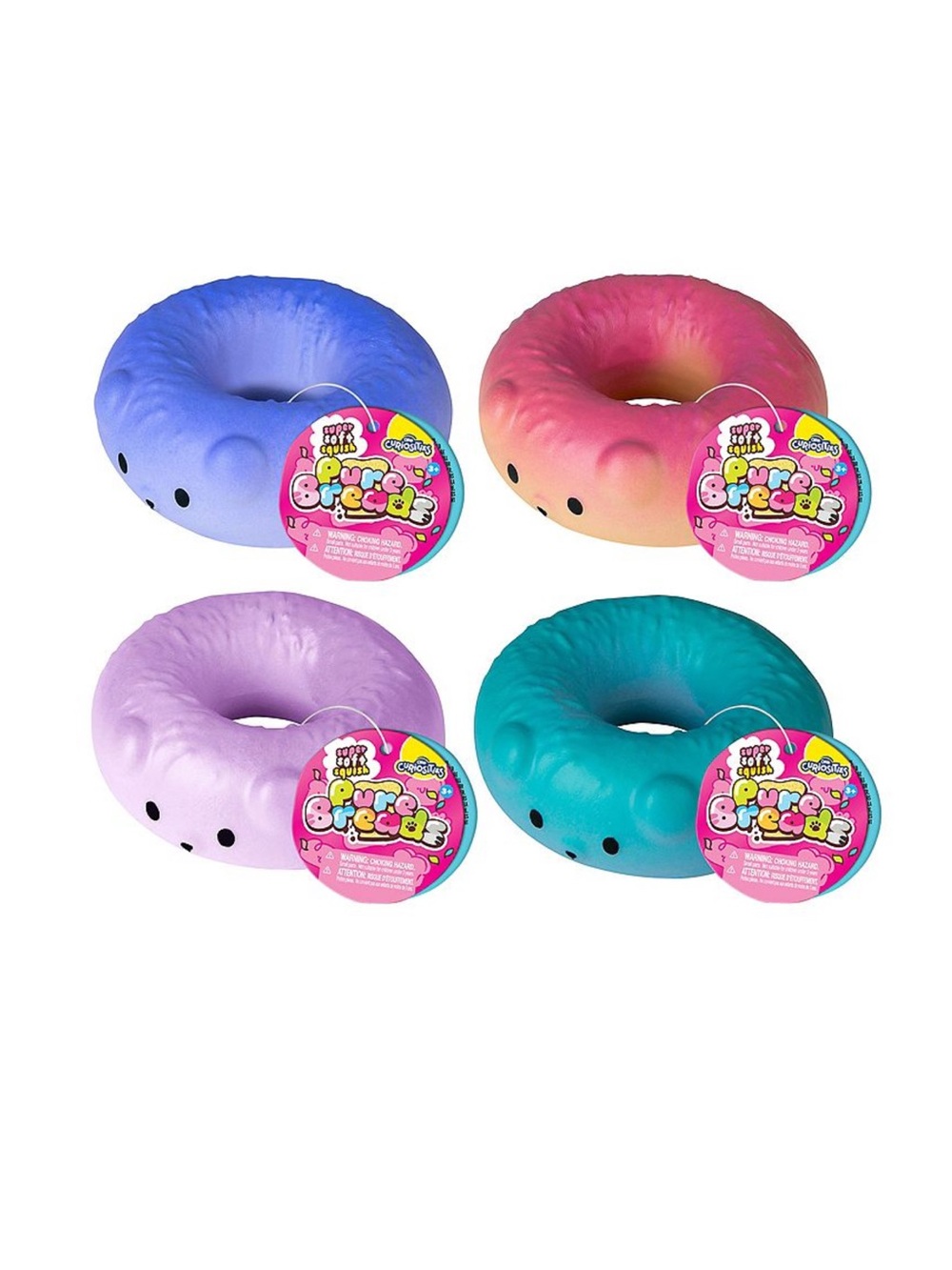 Orb Buns Soft Squishy Plush Donut - Cute Plush Toy assorted colors